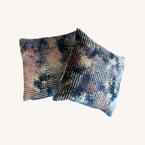 Used Scatterbox Nisha Blue/Pink Velvet Pillow for sale on AptDeco