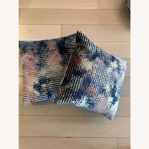 Used Scatterbox Nisha Blue/Pink Velvet Pillow for sale on AptDeco