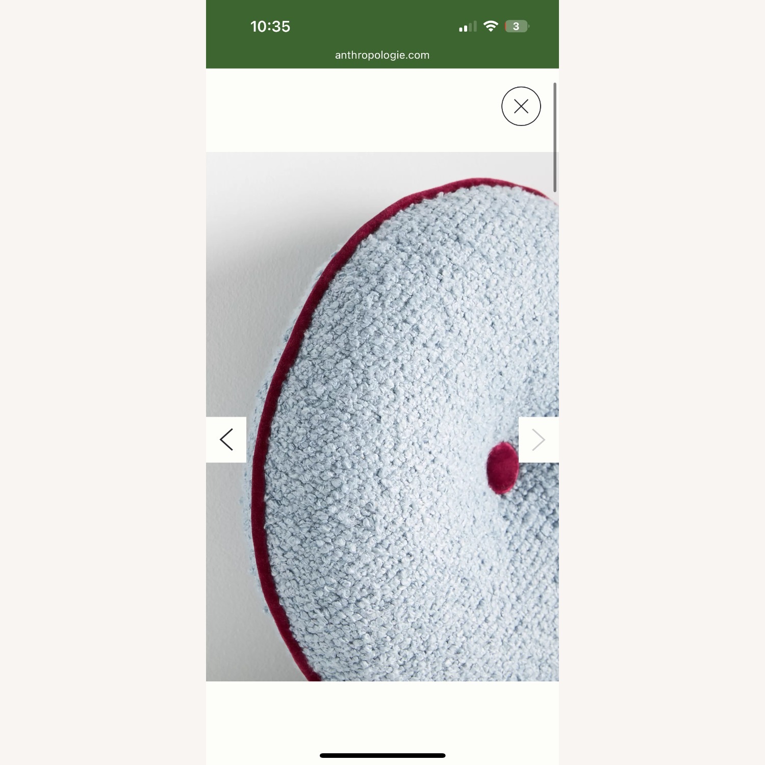 Anthropologie Alina M Blue Boucle Pillow - image-4