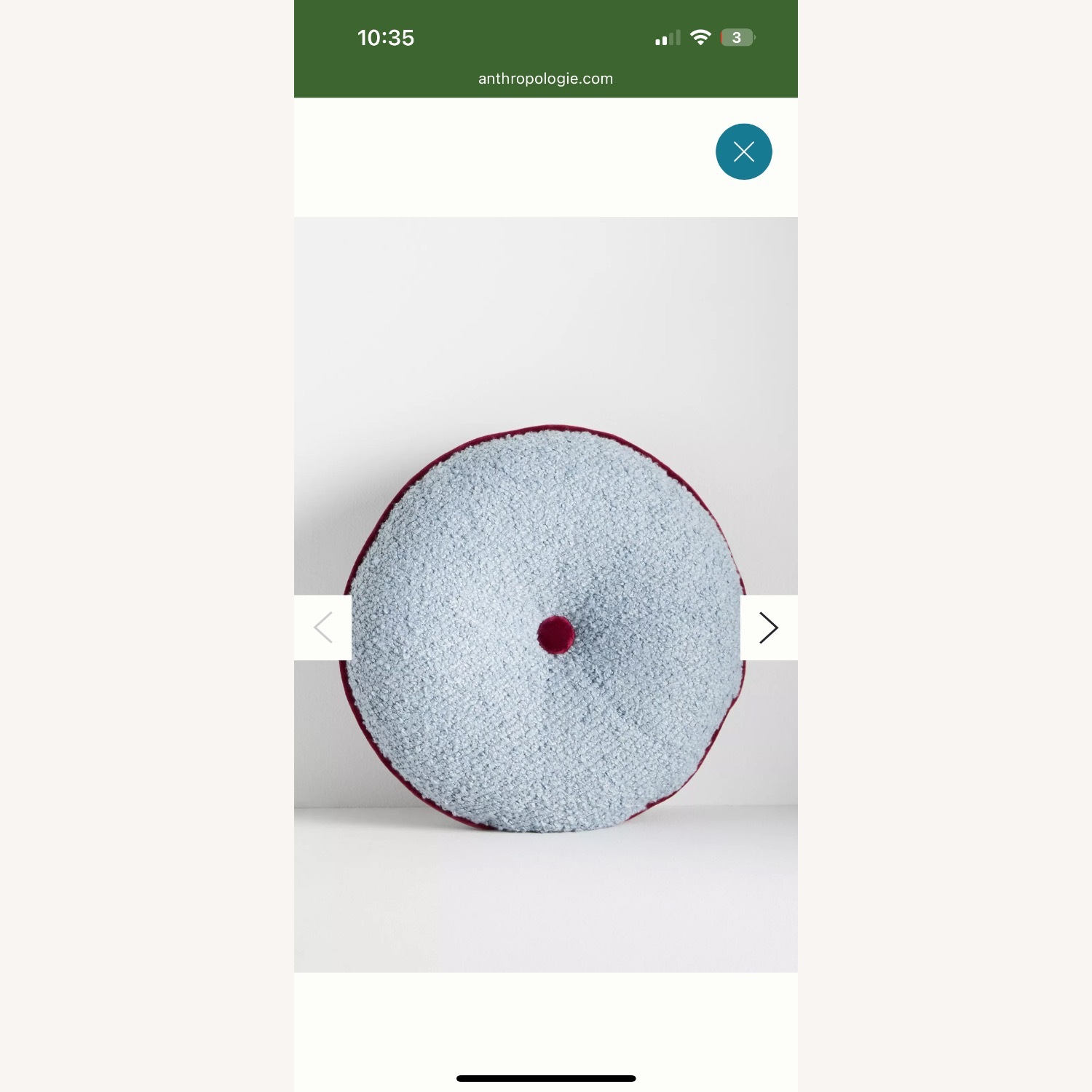 Anthropologie Alina M Blue Boucle Pillow - image-5