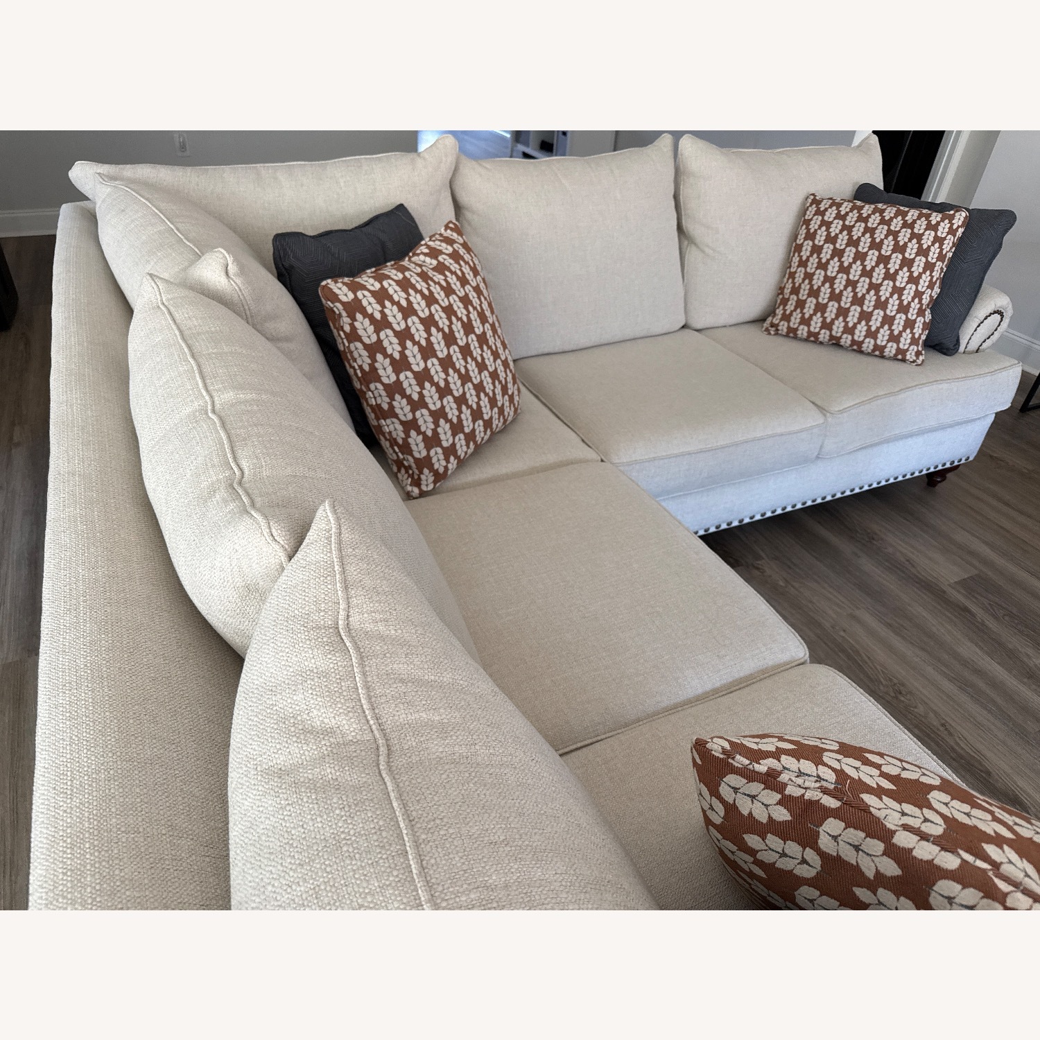 Beige Sofa Set with Pillows - image-3