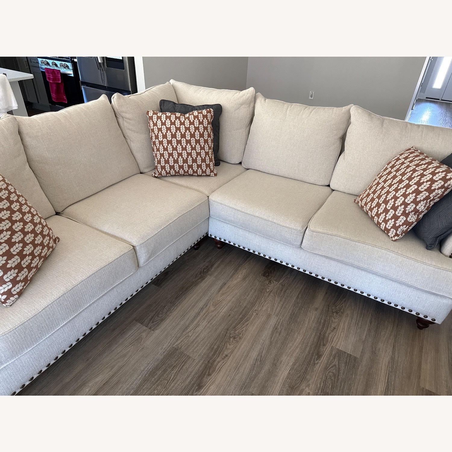 Beige Sofa Set with Pillows - image-1