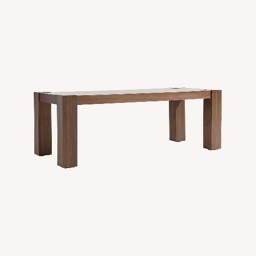 Used Crate & Barrel Sobro Dark Brown Wood Dining Table for sale on AptDeco