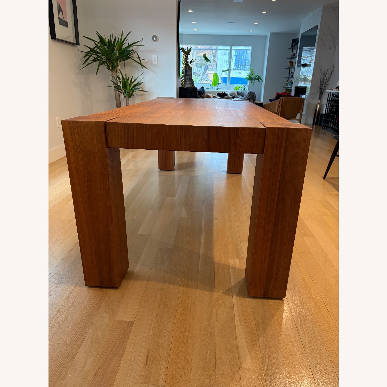 Crate & Barrel Sobro Dark Brown Wood Dining Table - image-2