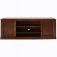 Pottery Barn Logan Dark Brown Wood Media Storage