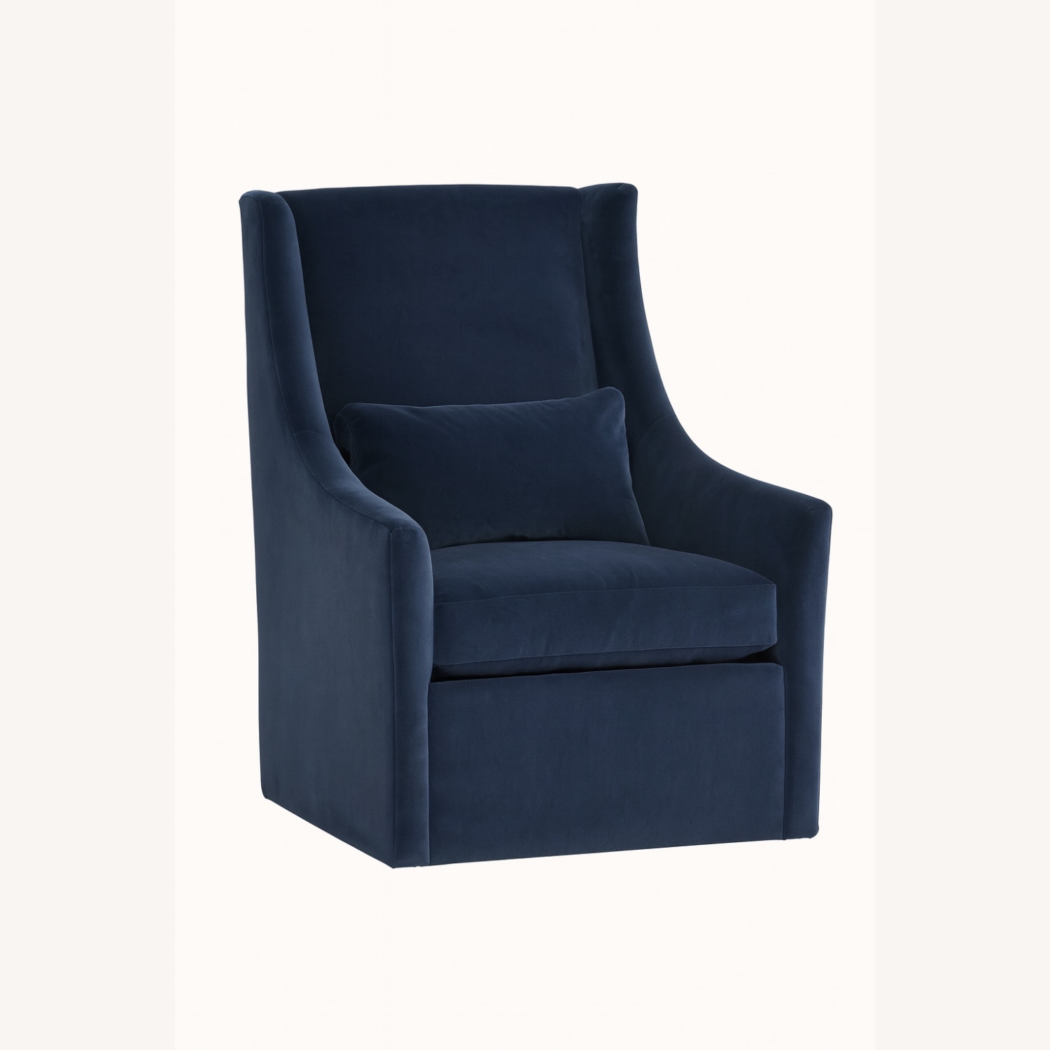 West Elm Graham Blue Velvet Armchair - image-0