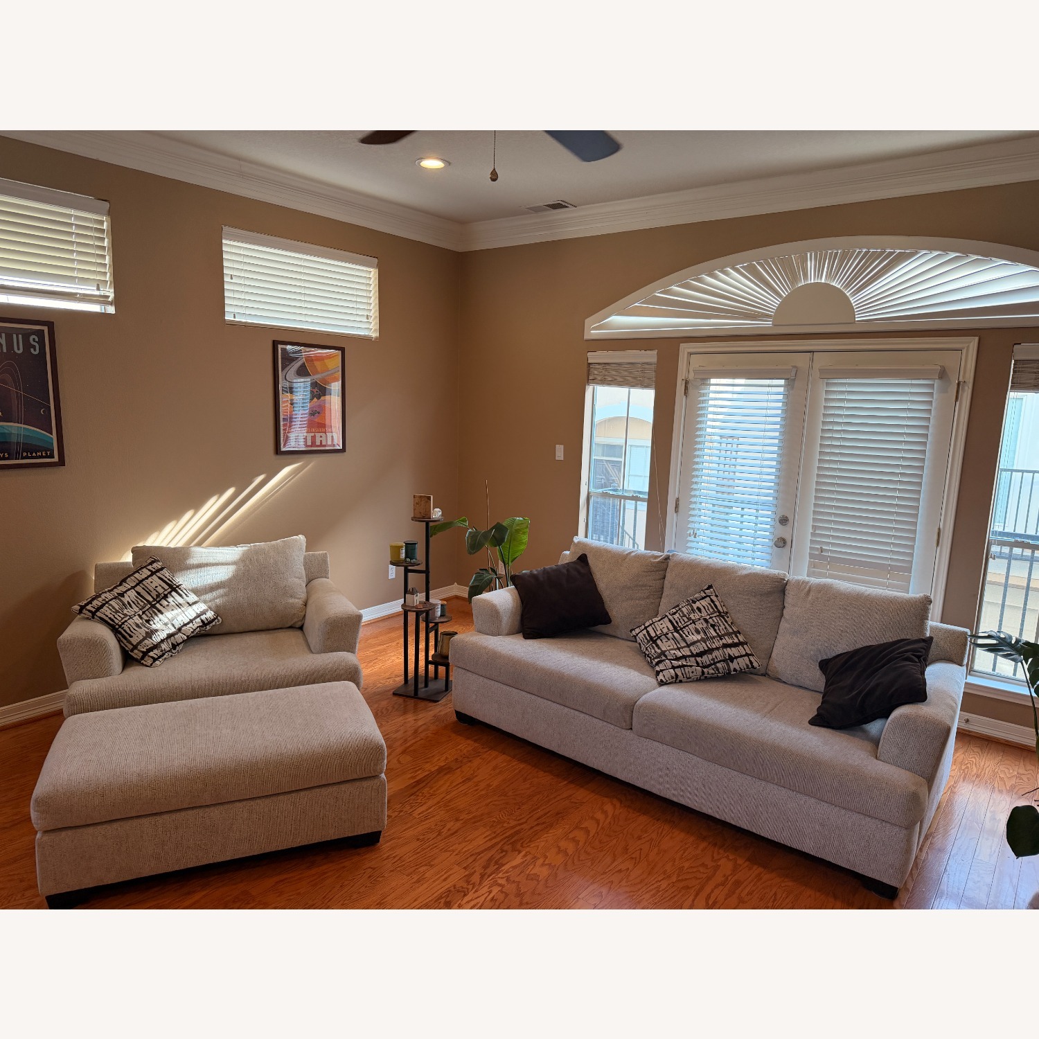 Living Spaces Athens II Natural 2 Seater Sofa - image-2