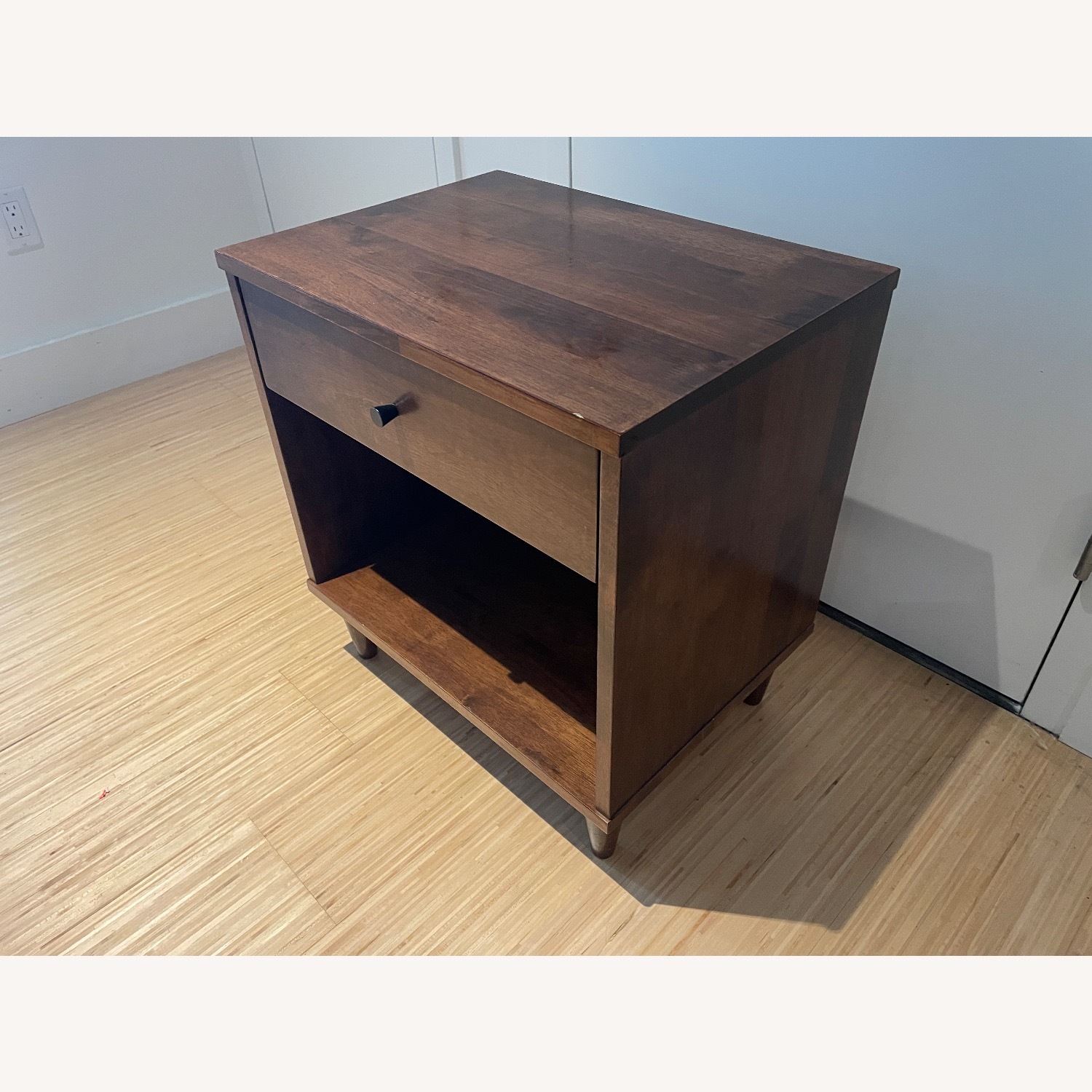 Sand & Stable Genesis Dark Brown Wood Nightstand - image-2