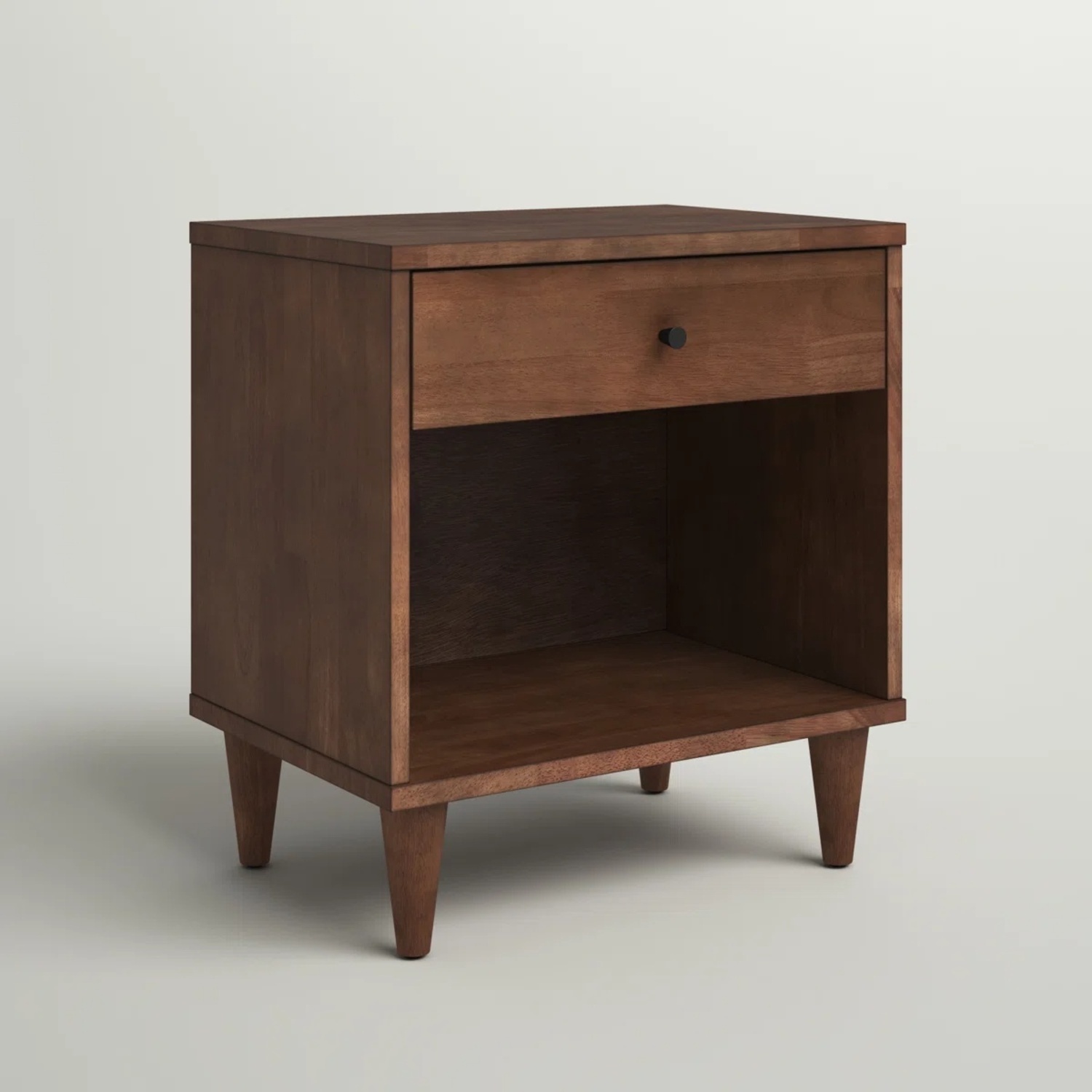 Sand & Stable Genesis Dark Brown Wood Nightstand - image-0