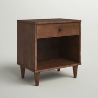 Sand & Stable Genesis Dark Brown Wood Nightstand