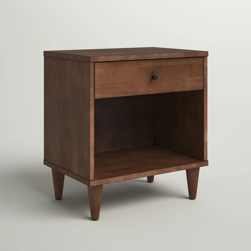 Used Sand & Stable Genesis Dark Brown Wood Nightstand for sale on AptDeco