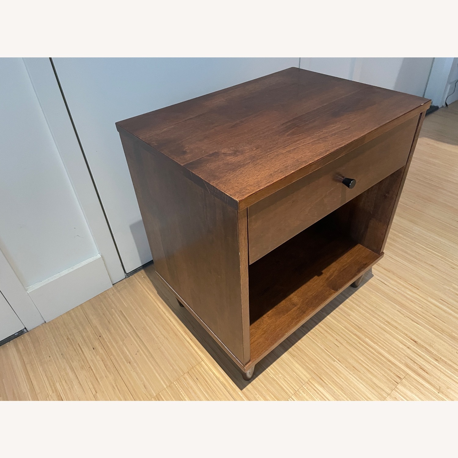 Sand & Stable Genesis Dark Brown Wood Nightstand - image-3