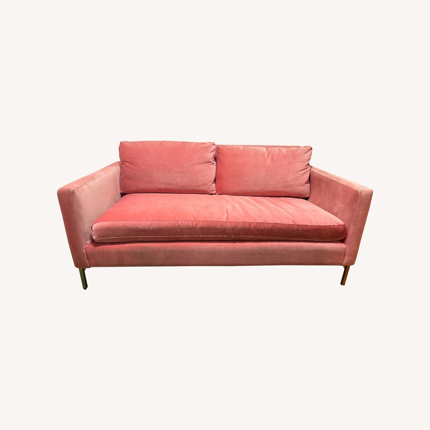 ABC Carpet and Home Pink Velvet Loveseat - image-0