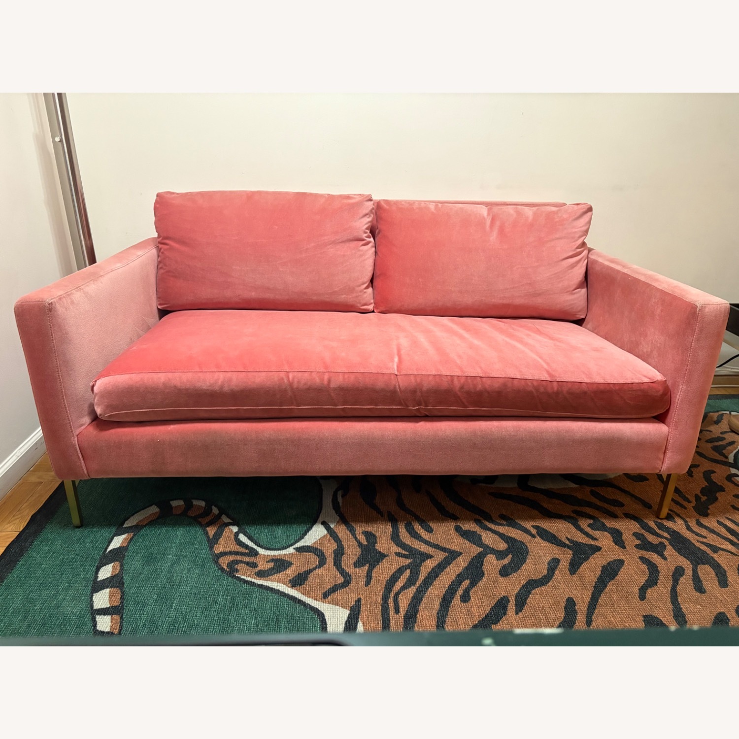 ABC Carpet and Home Pink Velvet Loveseat - image-2