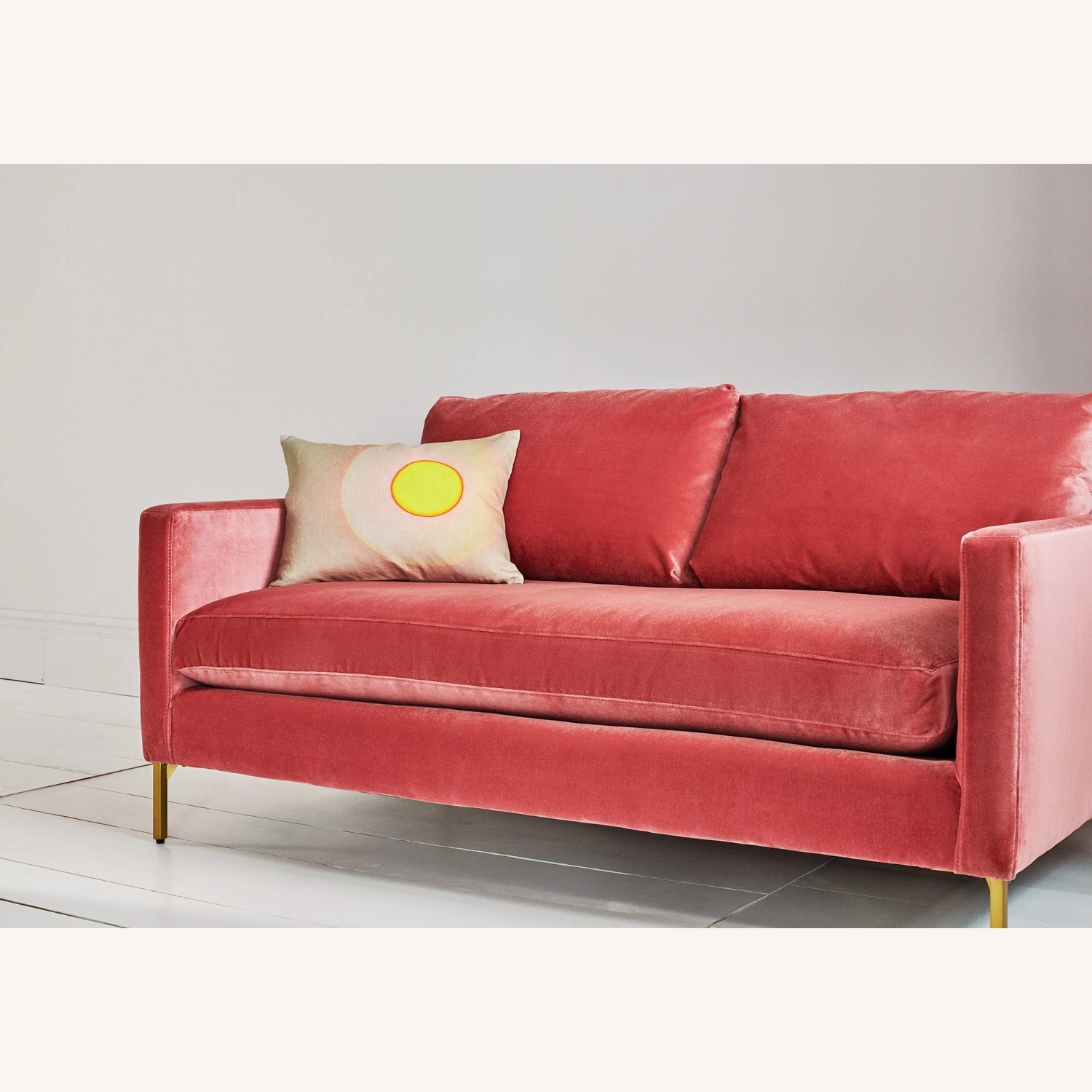 ABC Carpet and Home Pink Velvet Loveseat - image-0