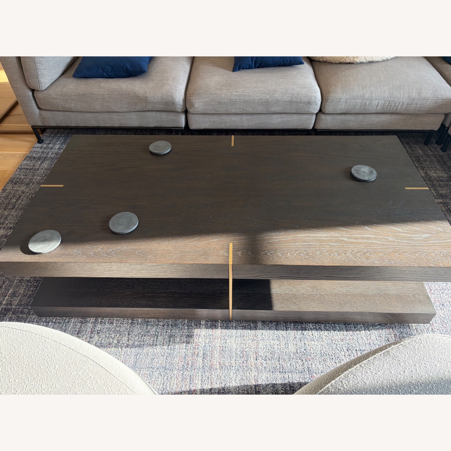 Restoration Hardware Verrazano Dark Brown Coffee Table - image-2