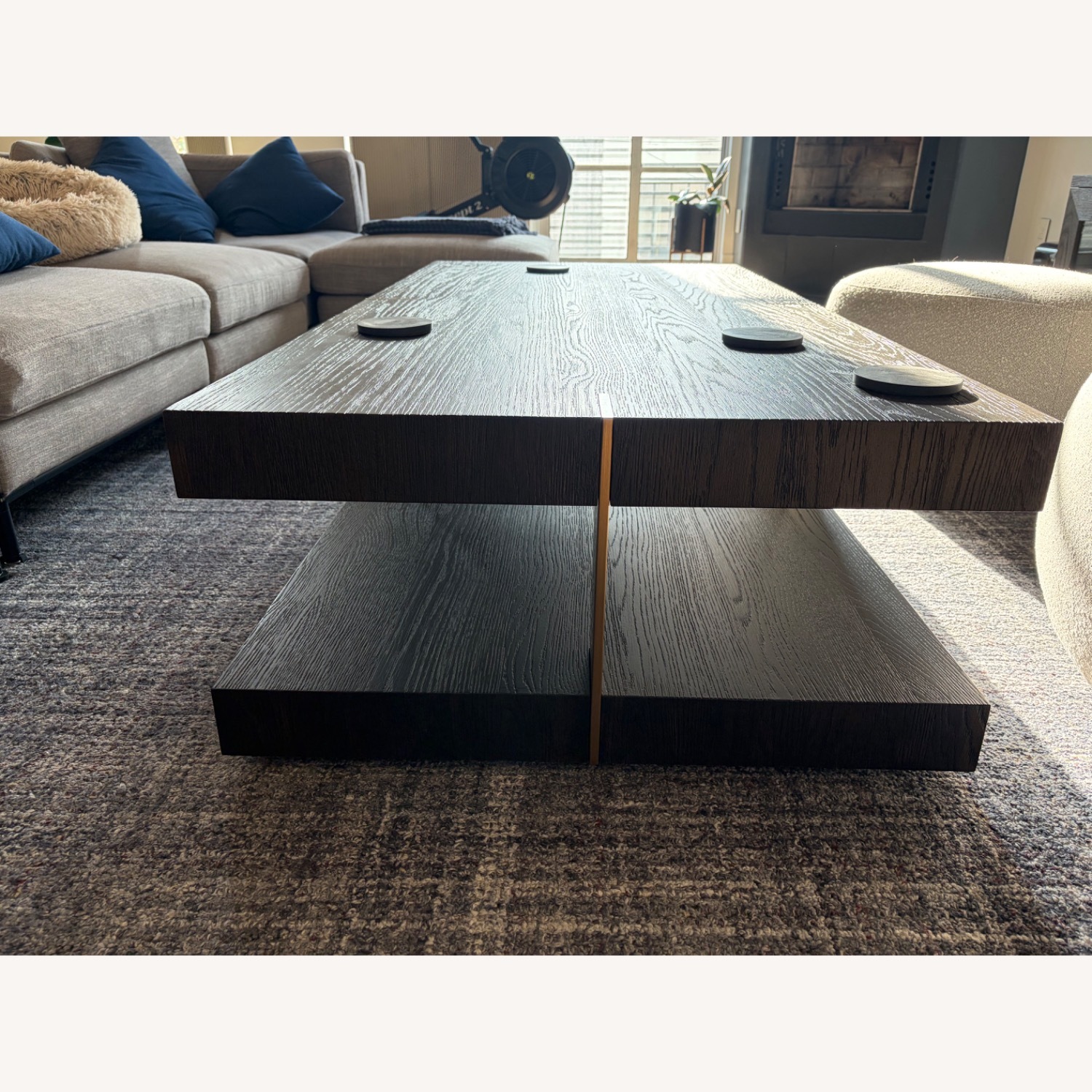 Restoration Hardware Verrazano Dark Brown Coffee Table - image-3