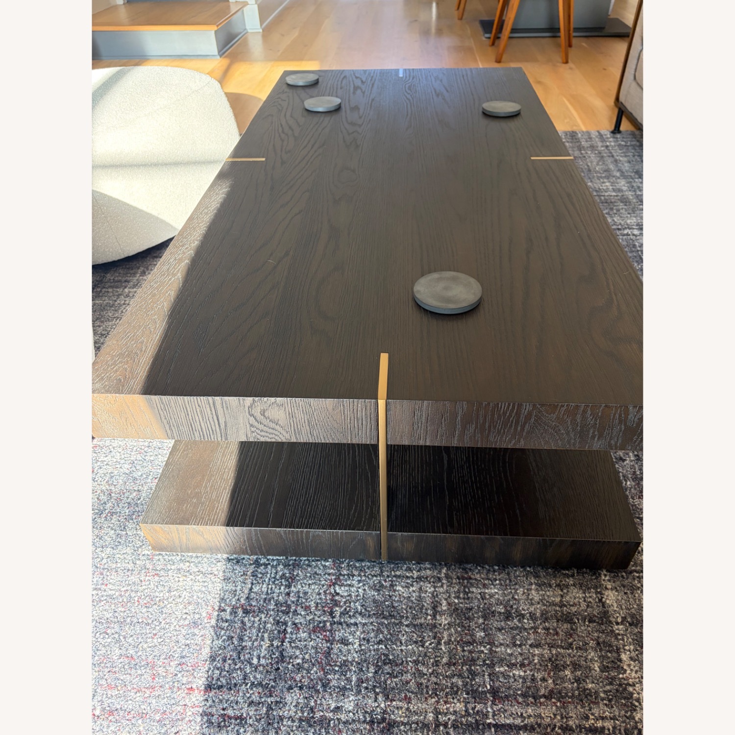 Restoration Hardware Verrazano Dark Brown Coffee Table - image-1