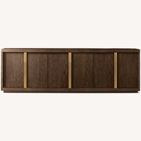 Restoration Hardware Bezier Dark Brown Brass Sideboard