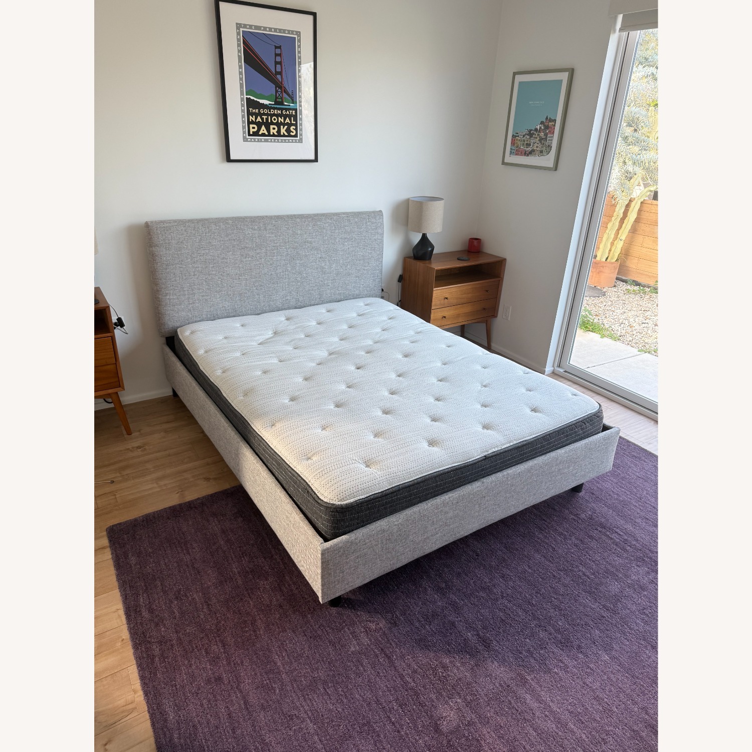 AllModern Eisley Upholstered Queen Bed (Pumice) - image-1