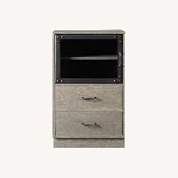 Arhaus Curiosity Light Gray Wood Media Storage