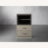 Arhaus Curiosity Light Gray Wood Media Storage