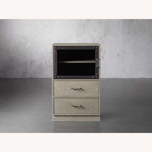 Used Arhaus Curiosity Light Gray Wood Media Storage for sale on AptDeco