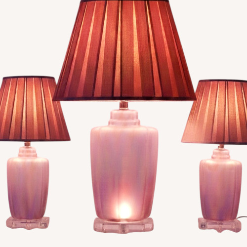 Used Vintage/Antique Purple Glass Table Lamps for sale on AptDeco
