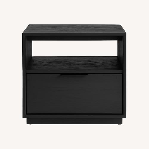 Used Arhaus Willow Black Wood Nightstand for sale on AptDeco