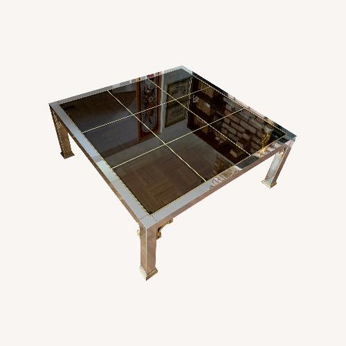 Used Vintage Cocktail Table Chrome & Glass 1970s for sale on AptDeco