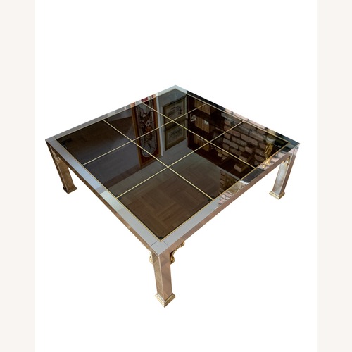 Used Vintage Cocktail Table Chrome & Glass 1970s for sale on AptDeco