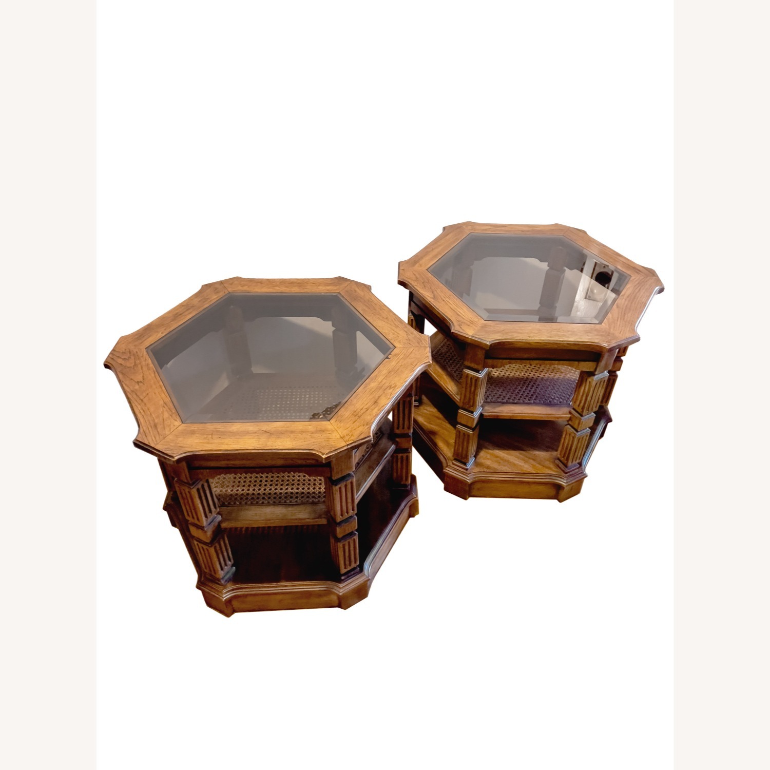 Vintage Octagon Side Tables 1970s Set of 2 - image-1