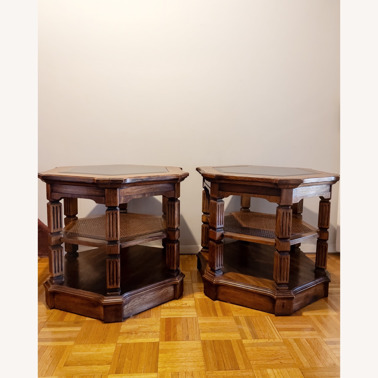 Vintage Octagon Side Tables 1970s Set of 2 - image-3