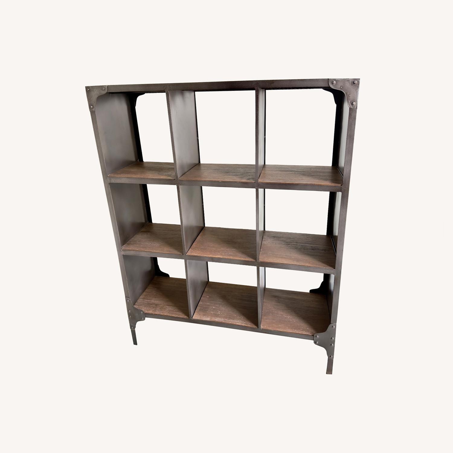 Restoration Hardware Dark Brown Metal Bookcase - image-6