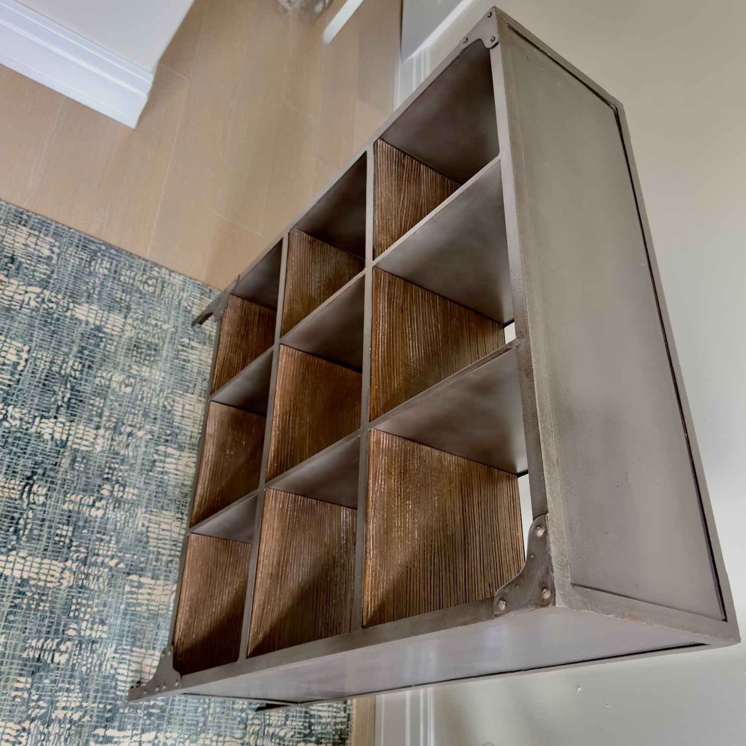 Restoration Hardware Dark Brown Metal Bookcase - image-3