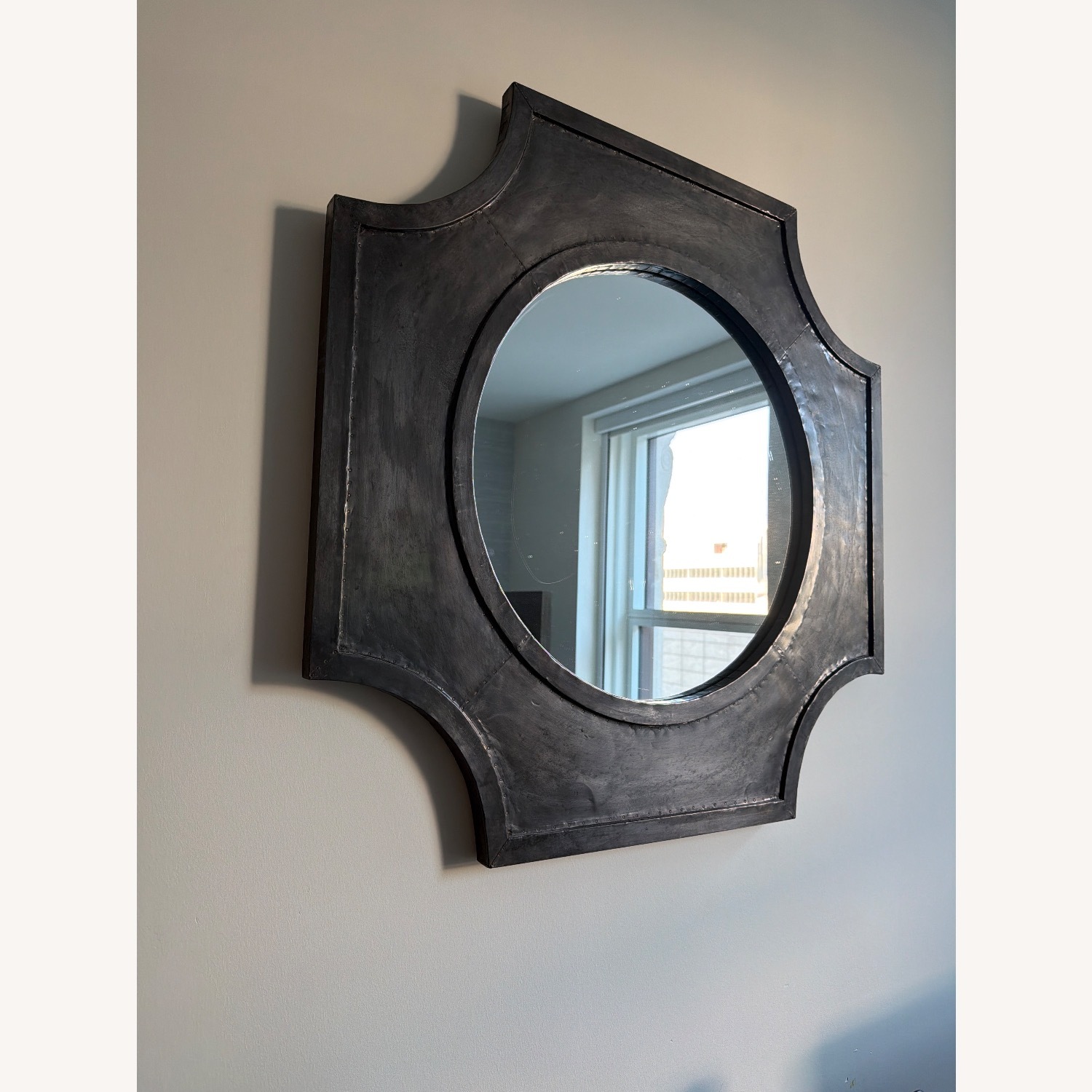Made Goods Light Gray Metal Wall Mirror - image-2