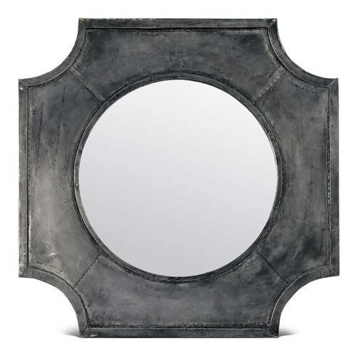 Used Made Goods Light Gray Metal Wall Mirror for sale on AptDeco