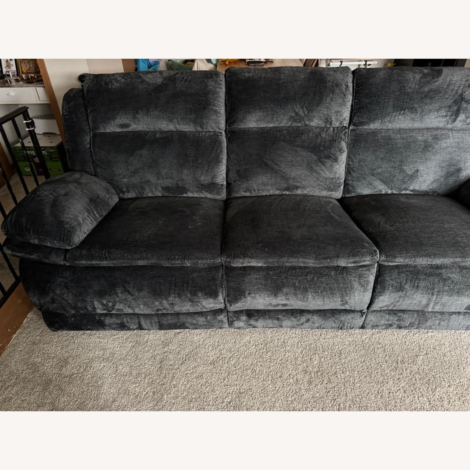 Value City Furniture Black 3+ Seater Sofa - image-1