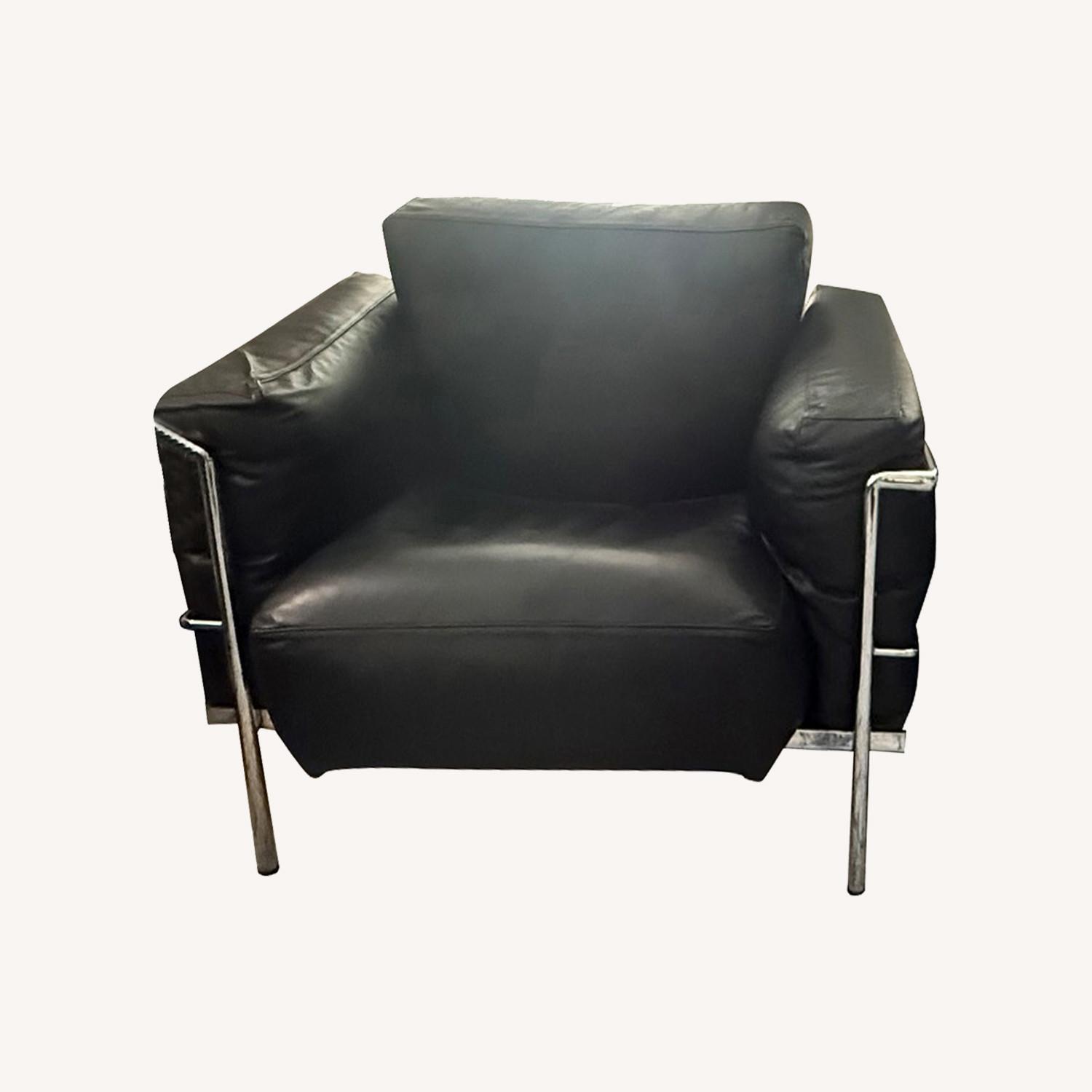 Gordon International Black Leather Armchair - image-9