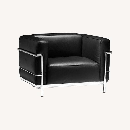 Used Gordon International Black Leather Armchair for sale on AptDeco