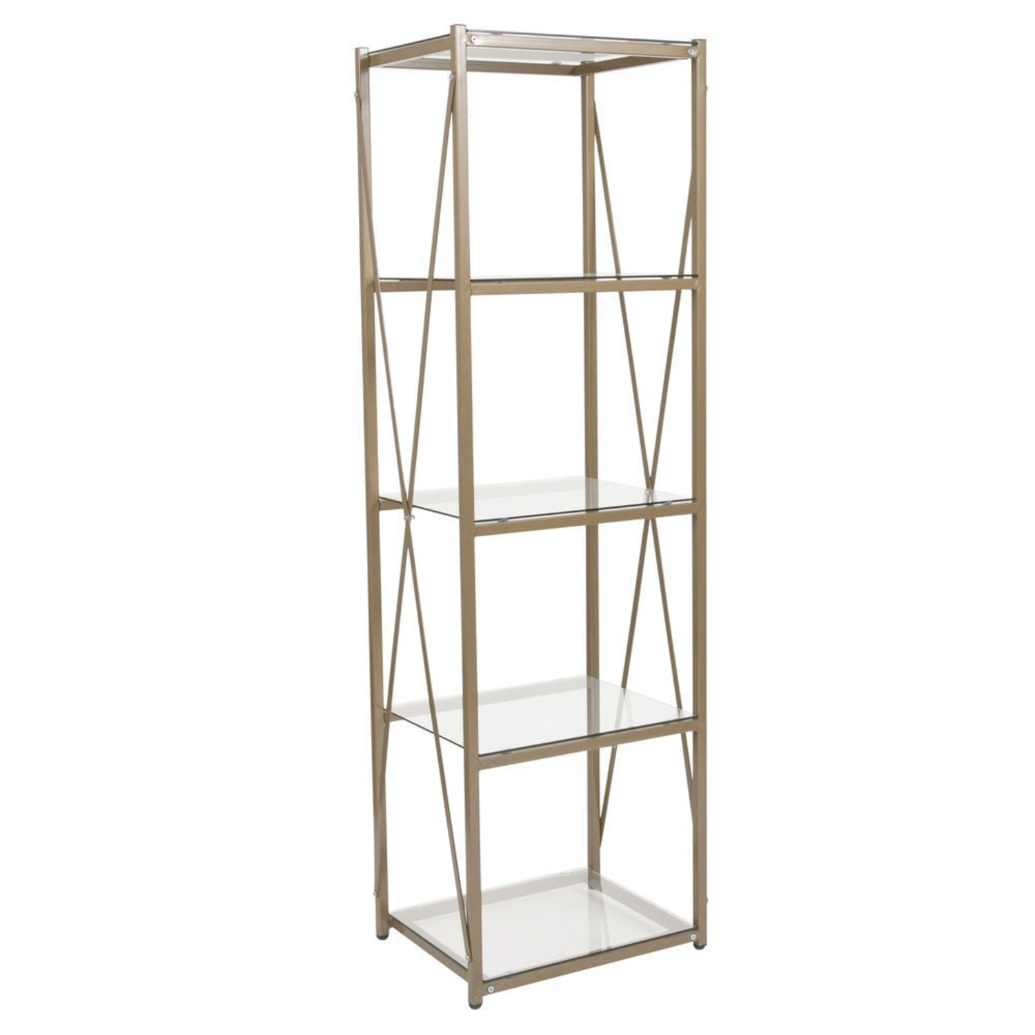 Glass Four Tier Bookcase - image-0