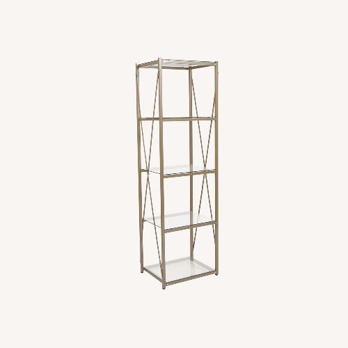 Used Glass Four Tier Bookcase for sale on AptDeco