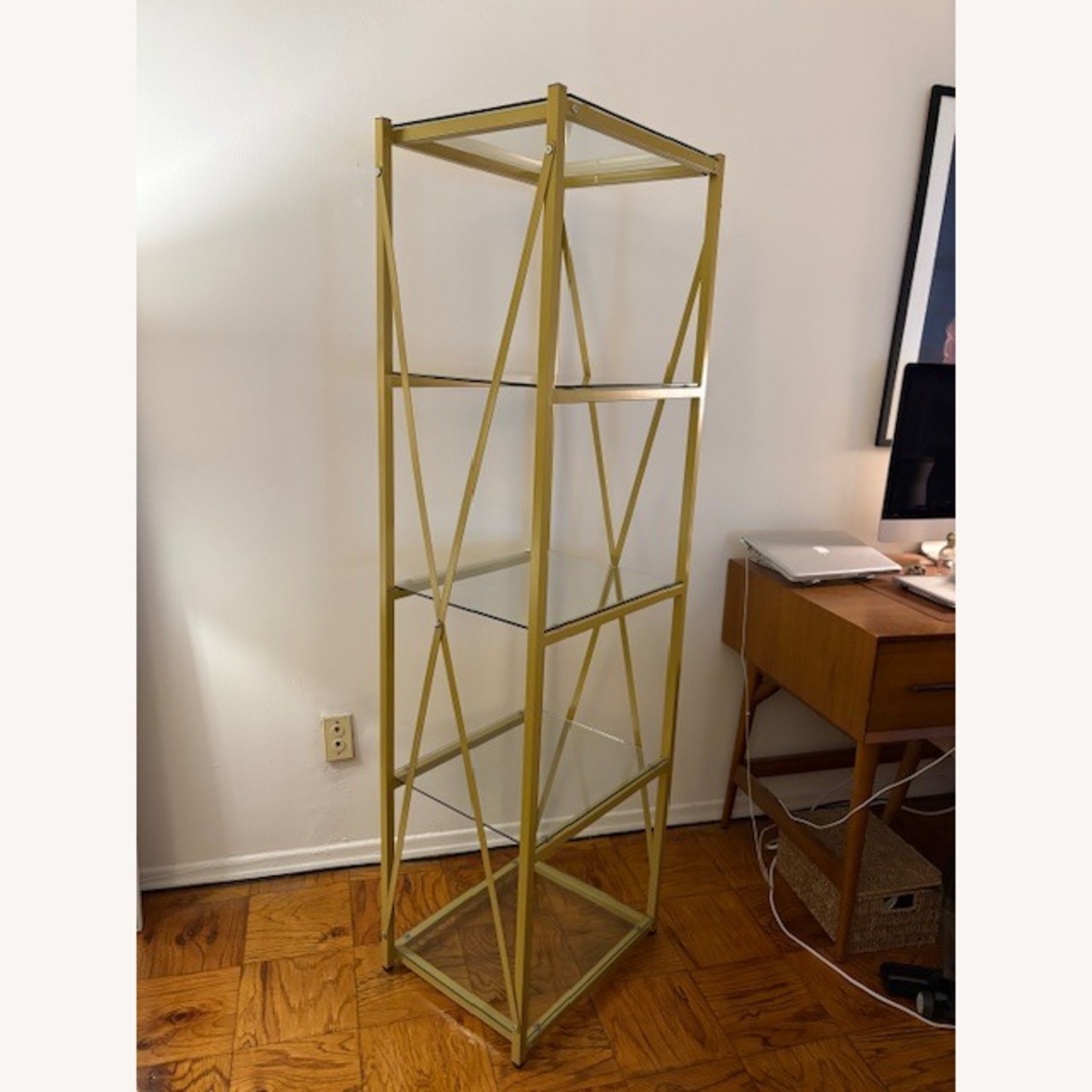 Glass Four Tier Bookcase - image-2