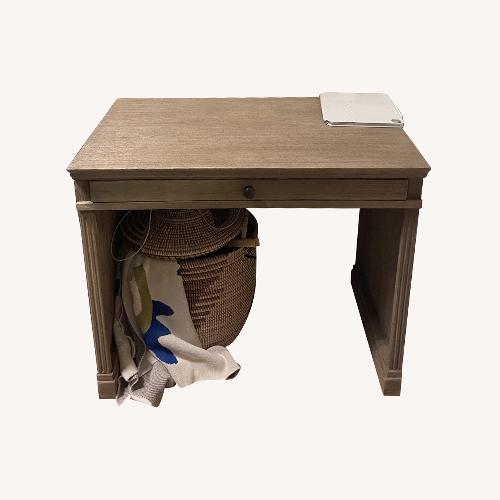 Used Pottery Barn Light Gray Wood Desk for sale on AptDeco