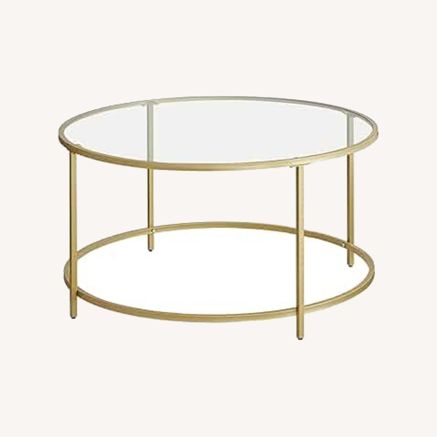 Amazon Glass and Gold Coffee Table - image-0