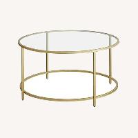 Amazon Glass and Gold Coffee Table