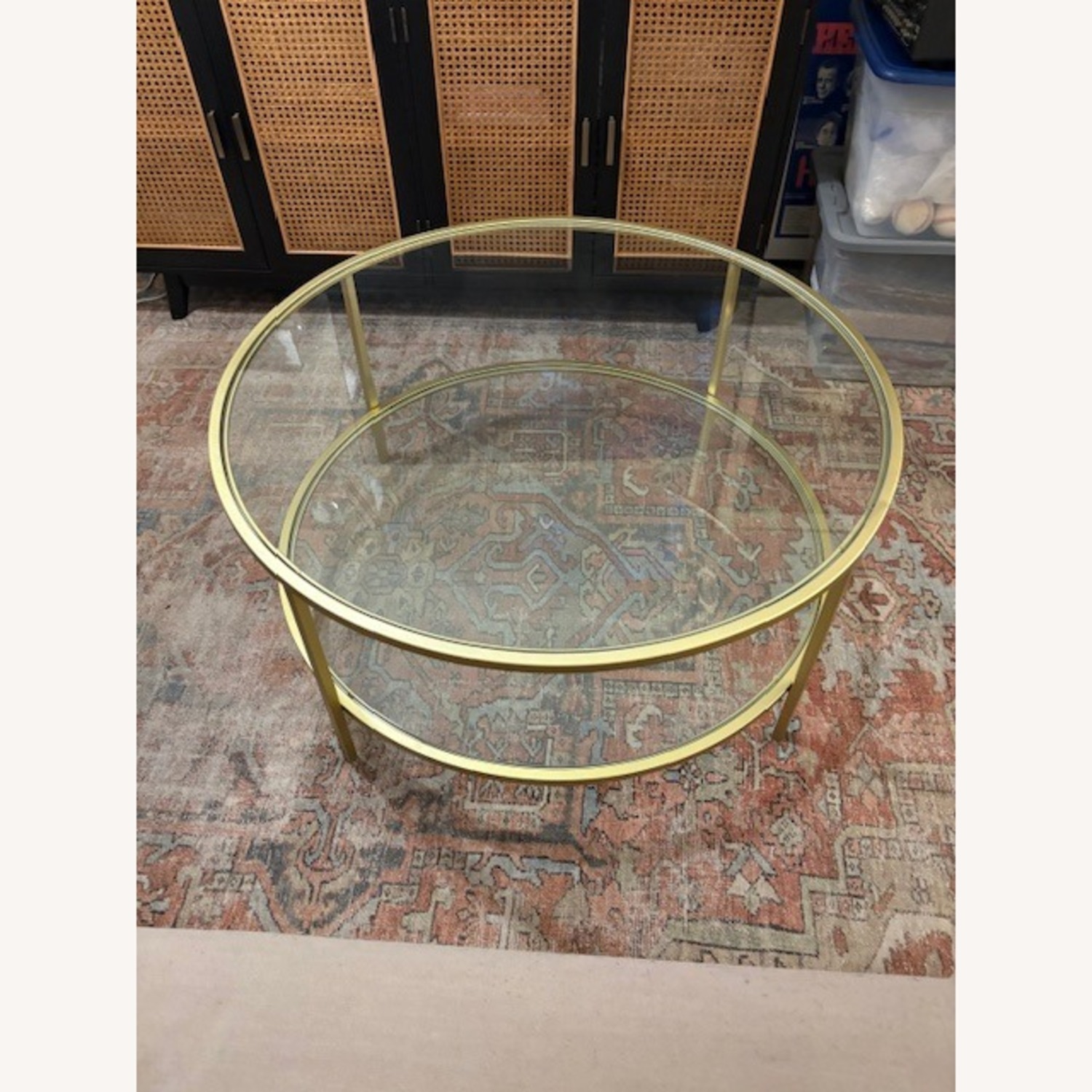 Amazon Glass and Gold Coffee Table - image-2