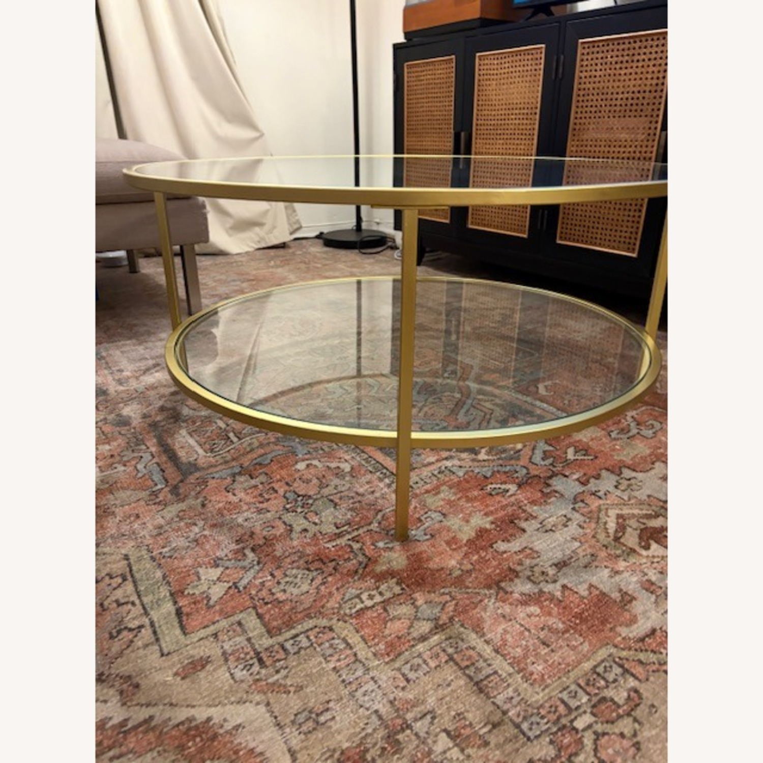 Amazon Glass and Gold Coffee Table - image-3