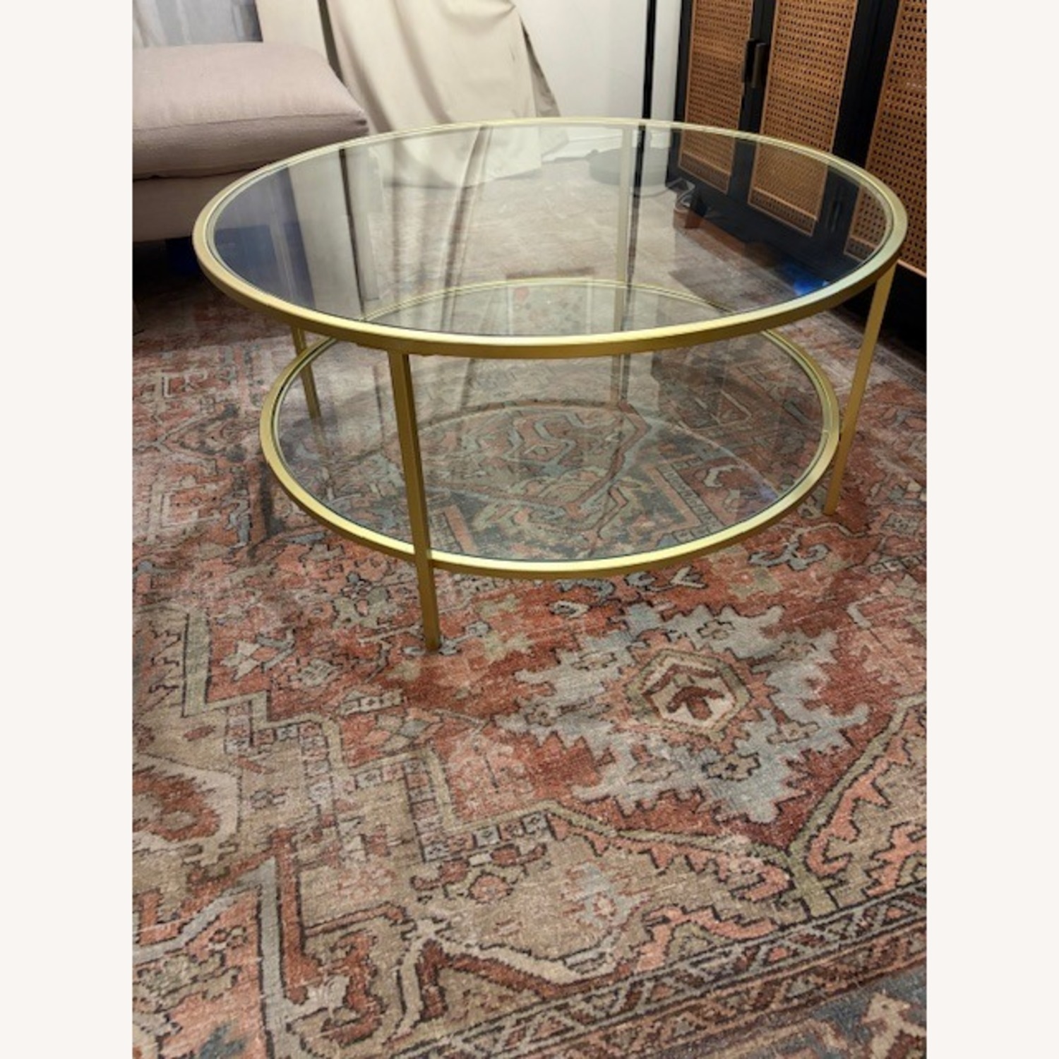 Amazon Glass and Gold Coffee Table - image-1