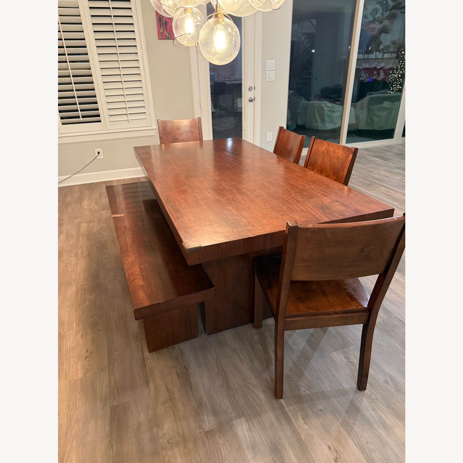 Star Furniture Dark Brown Mango Wood Dining Set - image-2
